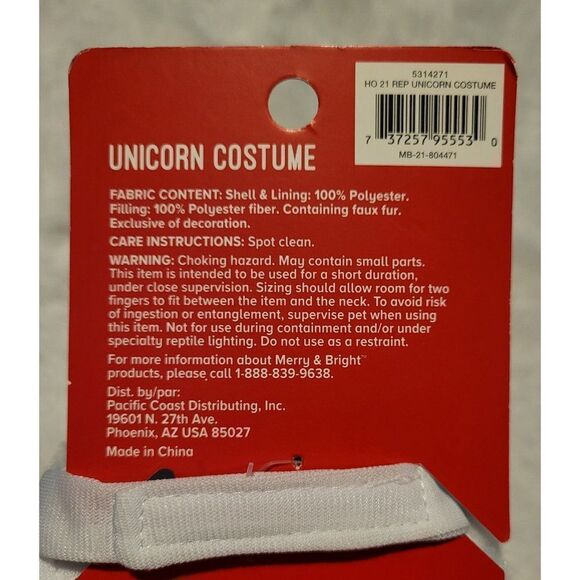 Merry & Bright Unicorn Reptile Costume- NWT - Picture 5 of 6